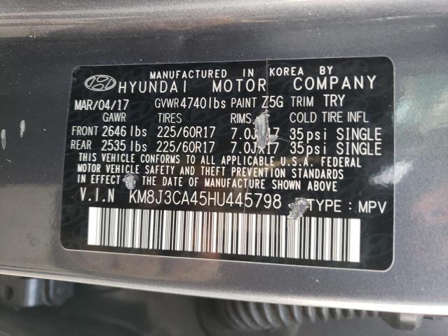 Photo 12 VIN: KM8J3CA45HU445798 - HYUNDAI TUCSON LIM 