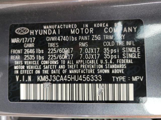 Photo 9 VIN: KM8J3CA45HU456333 - HYUNDAI TUCSON LIM 