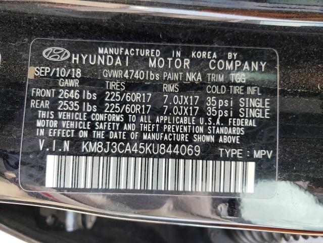 Photo 12 VIN: KM8J3CA45KU844069 - HYUNDAI TUCSON LIM 