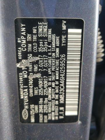 Photo 9 VIN: KM8J3CA46HU259526 - HYUNDAI TUCSON LIM 