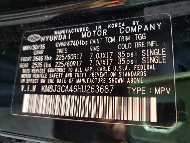 Photo 9 VIN: KM8J3CA46HU263687 - HYUNDAI TUCSON LIM 