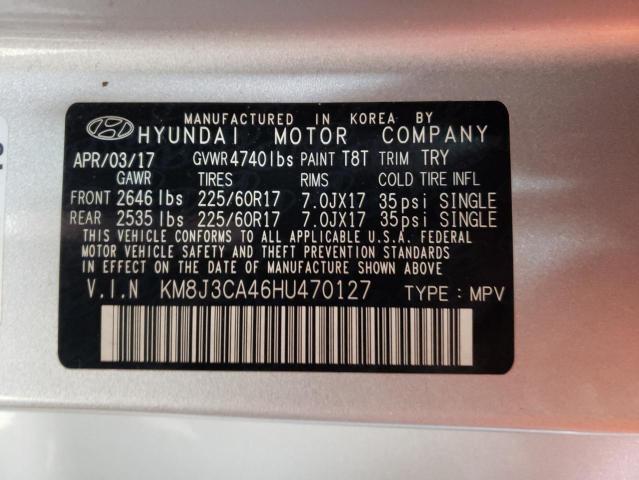 Photo 12 VIN: KM8J3CA46HU470127 - HYUNDAI TUCSON 