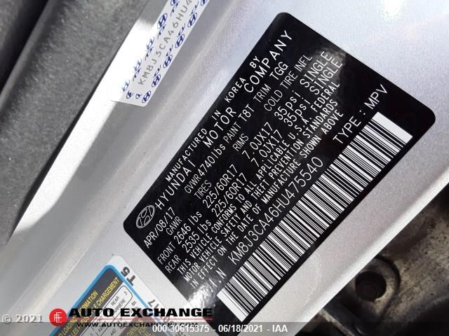 Photo 8 VIN: KM8J3CA46HU475540 - HYUNDAI TUCSON 