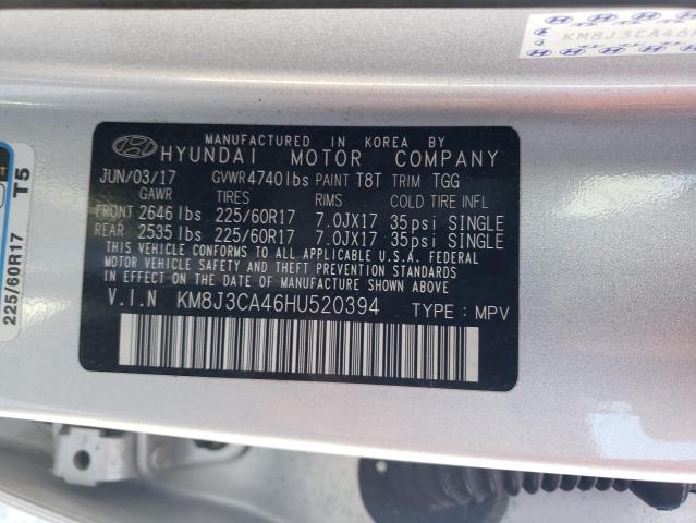 Photo 12 VIN: KM8J3CA46HU520394 - HYUNDAI TUCSON 