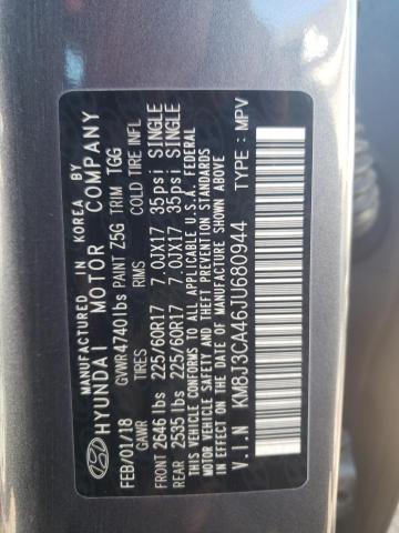 Photo 9 VIN: KM8J3CA46JU680944 - HYUNDAI TUCSON SEL 