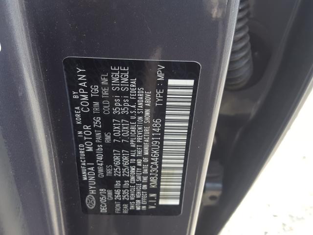 Photo 9 VIN: KM8J3CA46KU911486 - HYUNDAI TUCSON LIM 