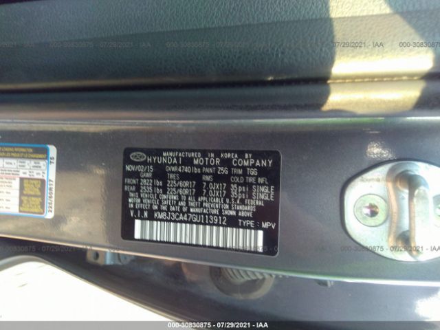 Photo 8 VIN: KM8J3CA47GU113912 - HYUNDAI TUCSON 