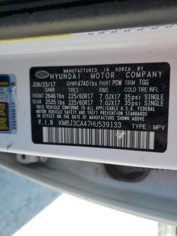 Photo 11 VIN: KM8J3CA47HU539133 - HYUNDAI TUCSON 