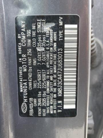 Photo 12 VIN: KM8J3CA47JU683013 - HYUNDAI TUCSON 