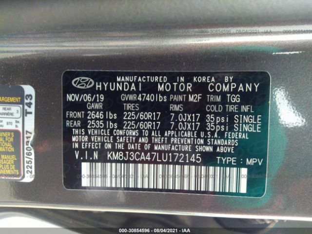 Photo 8 VIN: KM8J3CA47LU172145 - HYUNDAI TUCSON 