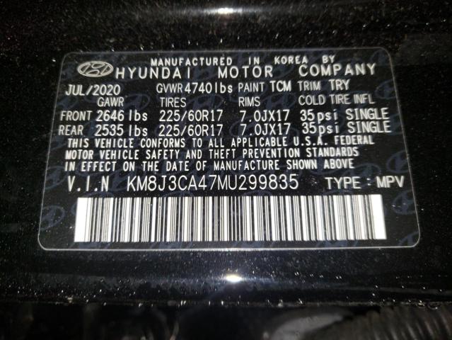 Photo 9 VIN: KM8J3CA47MU299835 - HYUNDAI TUCSON LIM 