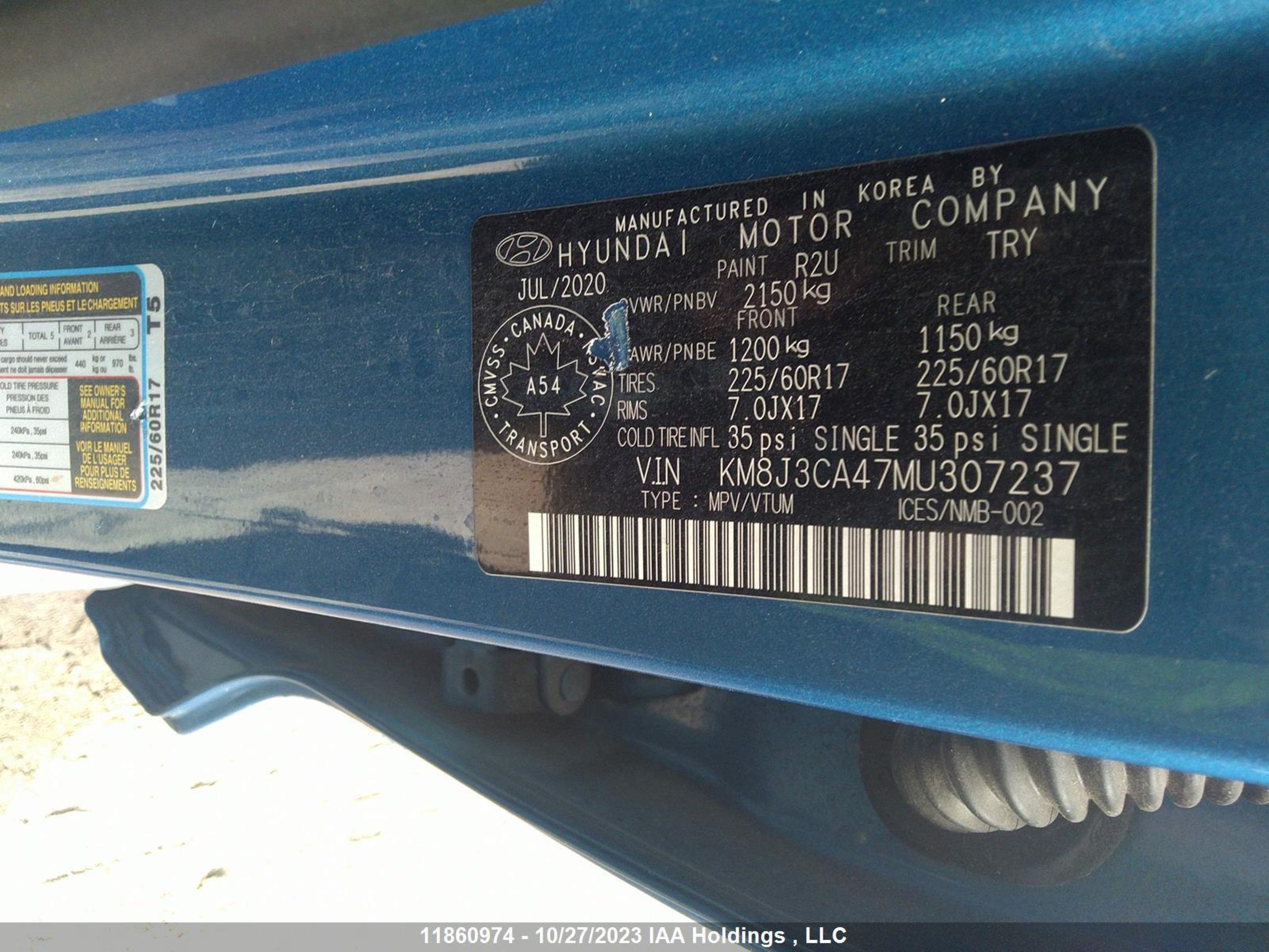 Photo 8 VIN: KM8J3CA47MU307237 - HYUNDAI TUCSON 