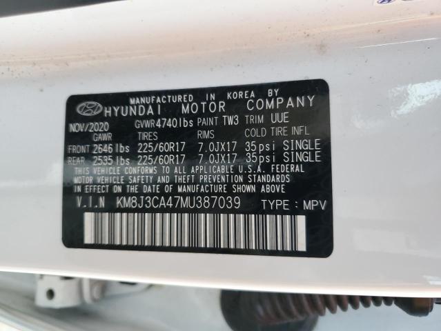 Photo 12 VIN: KM8J3CA47MU387039 - HYUNDAI TUCSON LIM 