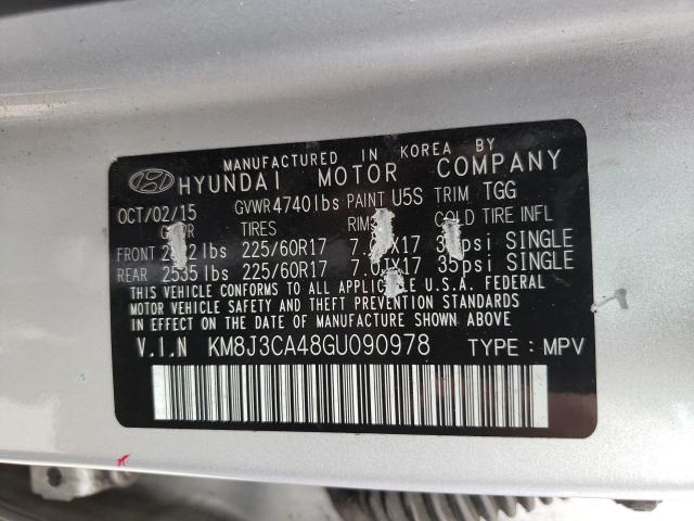 Photo 9 VIN: KM8J3CA48GU090978 - HYUNDAI TUCSON LIM 