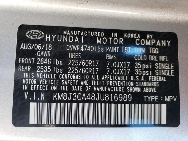 Photo 12 VIN: KM8J3CA48JU816989 - HYUNDAI TUCSON SEL 