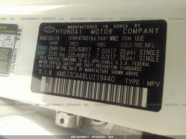 Photo 8 VIN: KM8J3CA48LU119440 - HYUNDAI TUCSON 