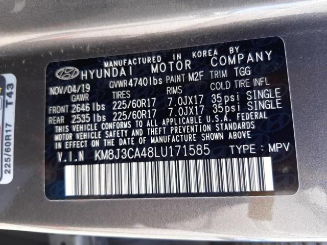 Photo 9 VIN: KM8J3CA48LU171585 - HYUNDAI TUCSON LIM 