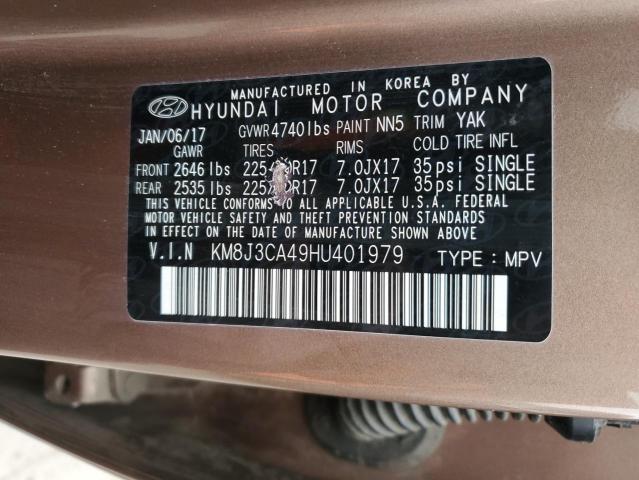 Photo 11 VIN: KM8J3CA49HU401979 - HYUNDAI TUCSON LIM 