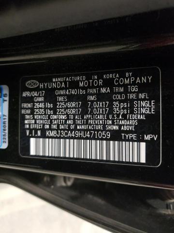 Photo 9 VIN: KM8J3CA49HU471059 - HYUNDAI TUCSON LIM 