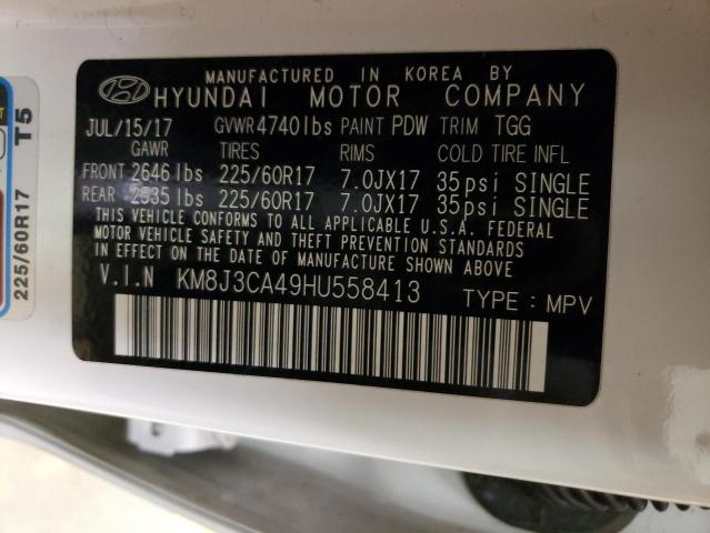 Photo 12 VIN: KM8J3CA49HU558413 - HYUNDAI TUCSON 