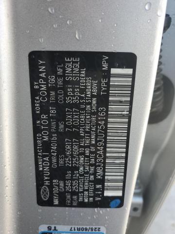 Photo 12 VIN: KM8J3CA49JU754163 - HYUNDAI TUCSON 