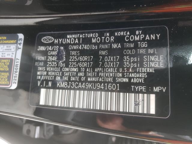 Photo 9 VIN: KM8J3CA49KU941601 - HYUNDAI TUCSON LIM 