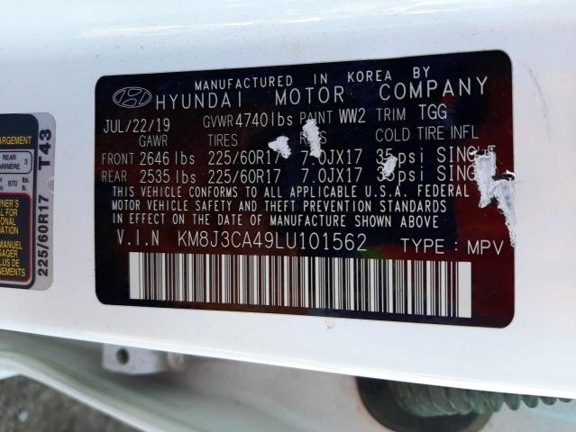 Photo 12 VIN: KM8J3CA49LU101562 - HYUNDAI TUCSON LIM 