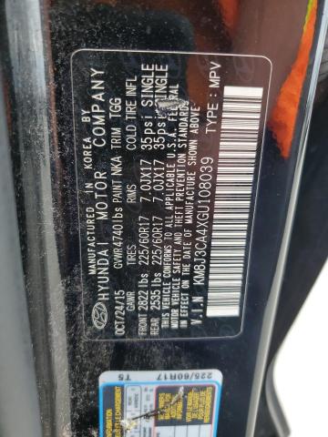 Photo 12 VIN: KM8J3CA4XGU108039 - HYUNDAI TUCSON 