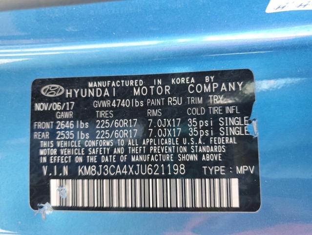 Photo 13 VIN: KM8J3CA4XJU621198 - HYUNDAI TUCSON SEL 