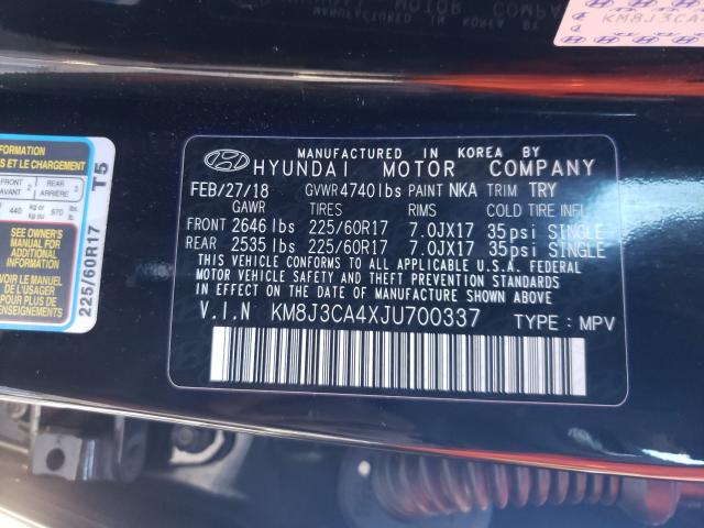 Photo 9 VIN: KM8J3CA4XJU700337 - HYUNDAI TUCSON SEL 