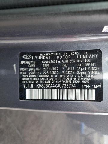 Photo 11 VIN: KM8J3CA4XJU733774 - HYUNDAI TUCSON 