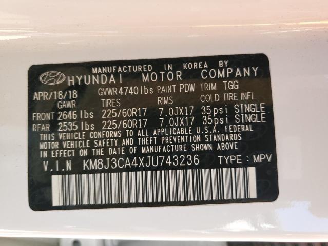 Photo 13 VIN: KM8J3CA4XJU743236 - HYUNDAI TUCSON SEL 