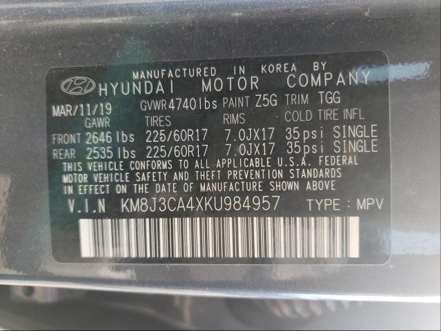 Photo 9 VIN: KM8J3CA4XKU984957 - HYUNDAI TUCSON LIM 