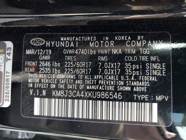 Photo 9 VIN: KM8J3CA4XKU986546 - HYUNDAI TUCSON LIM 