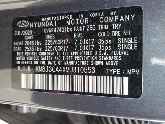 Photo 9 VIN: KM8J3CA4XMU310553 - HYUNDAI TUCSON LIM 