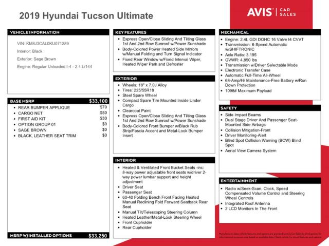 Photo 9 VIN: KM8J3CAL0KU071289 - HYUNDAI TUCSON LIM 