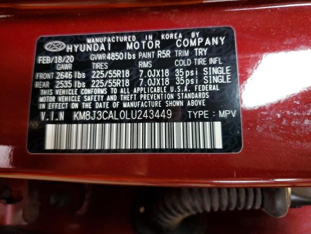 Photo 12 VIN: KM8J3CAL0LU243449 - HYUNDAI TUCSON LIM 