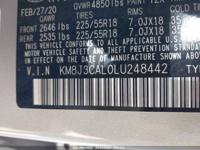 Photo 8 VIN: KM8J3CAL0LU248442 - HYUNDAI TUCSON 