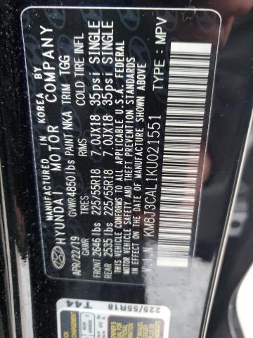 Photo 12 VIN: KM8J3CAL1KU021551 - HYUNDAI TUCSON 