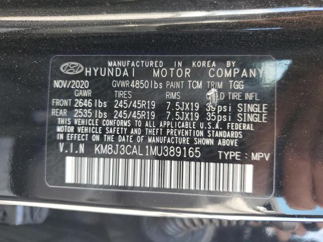 Photo 12 VIN: KM8J3CAL1MU389165 - HYUNDAI TUCSON LIM 