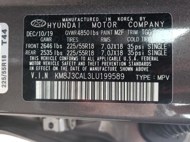 Photo 9 VIN: KM8J3CAL3LU199589 - HYUNDAI TUCSON LIM 