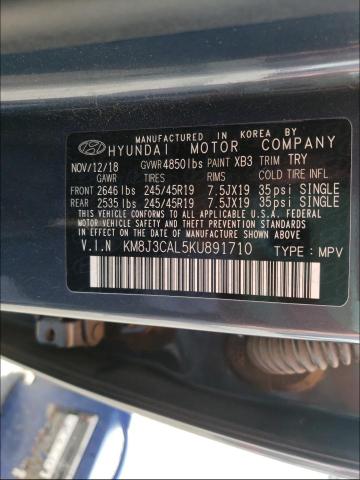 Photo 9 VIN: KM8J3CAL5KU891710 - HYUNDAI TUCSON LIM 