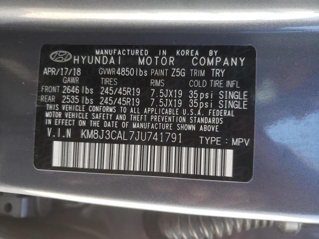 Photo 9 VIN: KM8J3CAL7JU741791 - HYUNDAI TUCSON GL 