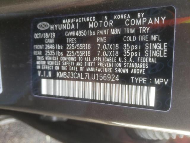 Photo 9 VIN: KM8J3CAL7LU156924 - HYUNDAI TUCSON LIM 