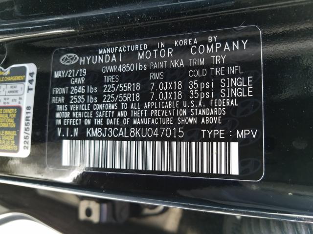 Photo 9 VIN: KM8J3CAL8KU047015 - HYUNDAI TUCSON LIM 