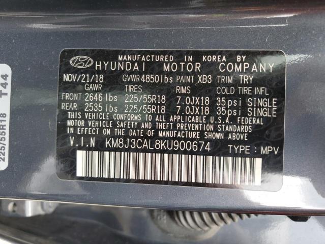 Photo 12 VIN: KM8J3CAL8KU900674 - HYUNDAI TUCSON 