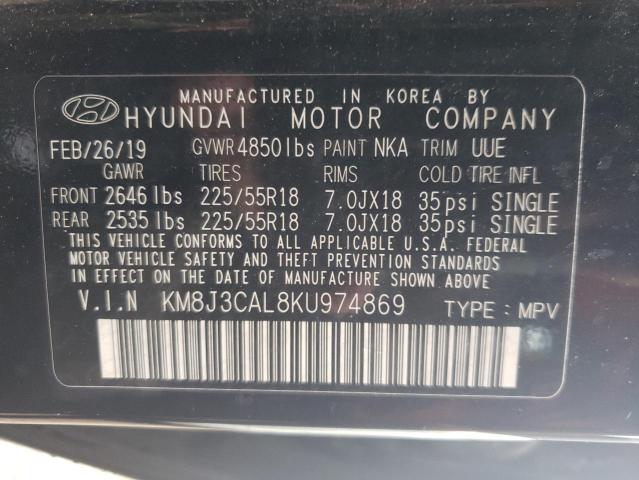 Photo 11 VIN: KM8J3CAL8KU974869 - HYUNDAI TUCSON LIM 