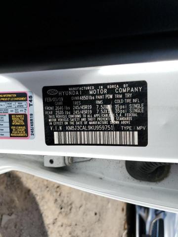 Photo 12 VIN: KM8J3CAL9KU959751 - HYUNDAI TUCSON 