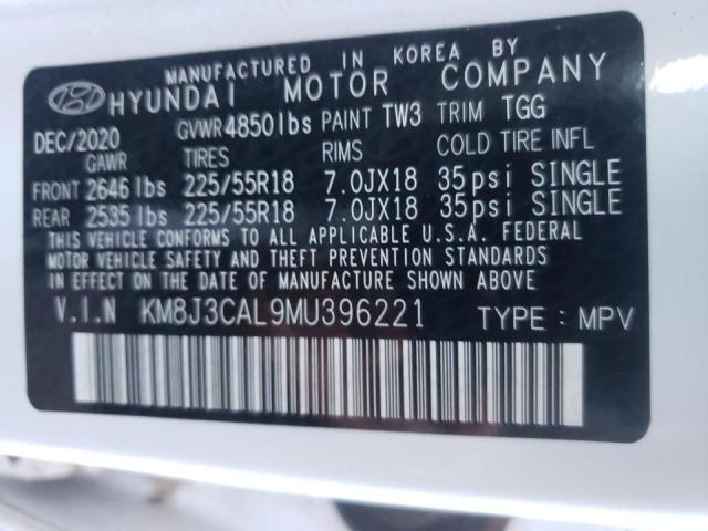 Photo 9 VIN: KM8J3CAL9MU396221 - HYUNDAI TUCSON LIM 