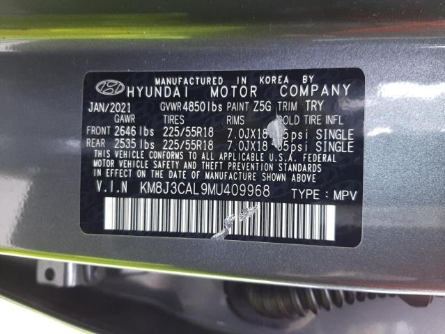 Photo 12 VIN: KM8J3CAL9MU409968 - HYUNDAI TUCSON LIM 